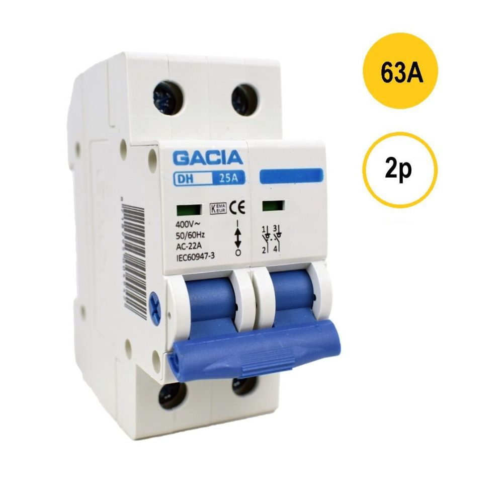 DH-263 lastschakelaar 2p 63A Gacia
