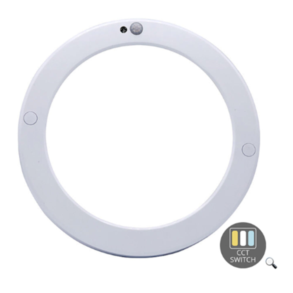 LED downlight 17,2 watt in/opbouw met PIR sensor en CCT switch