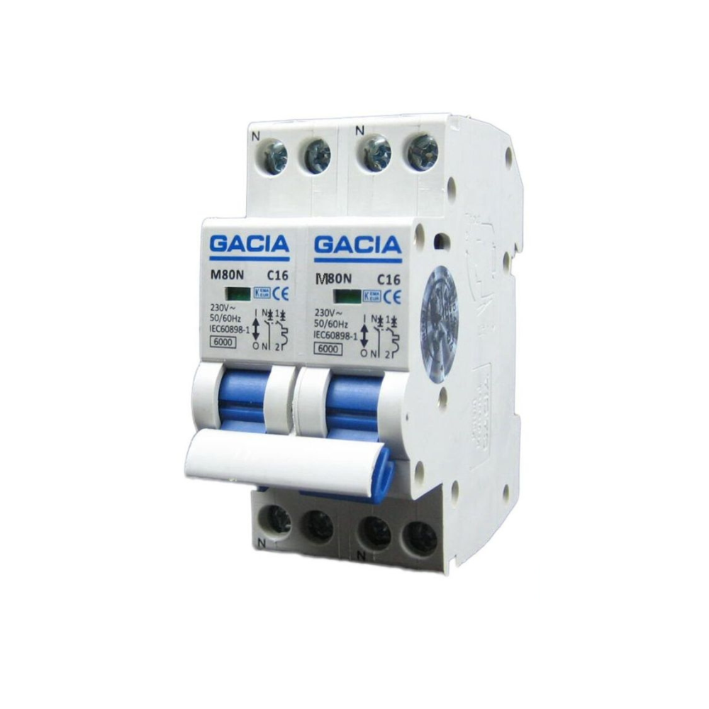 M80N-2P2N-B16 inst. 2p+2n B16 6kA (36mm) Gacia