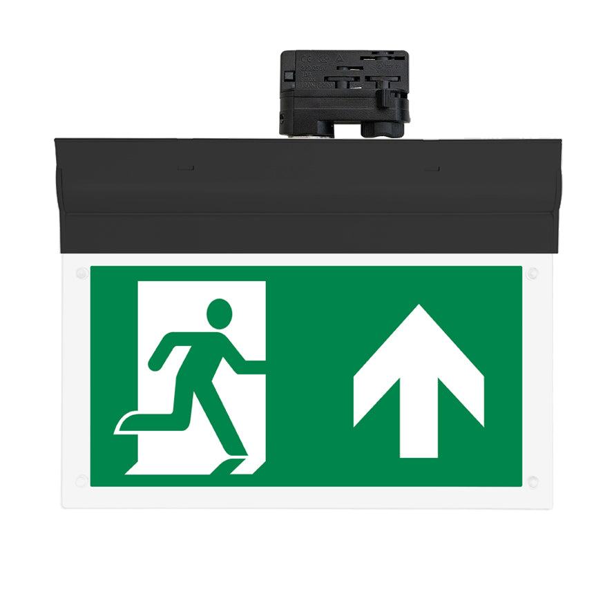 Noodverlichting 3-fase 2W met pictogrammen zwart