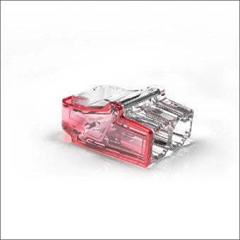 Transparante lasklem 2 voudig Conex (massief 0,5-2,5 mm²) doos 50 stuks