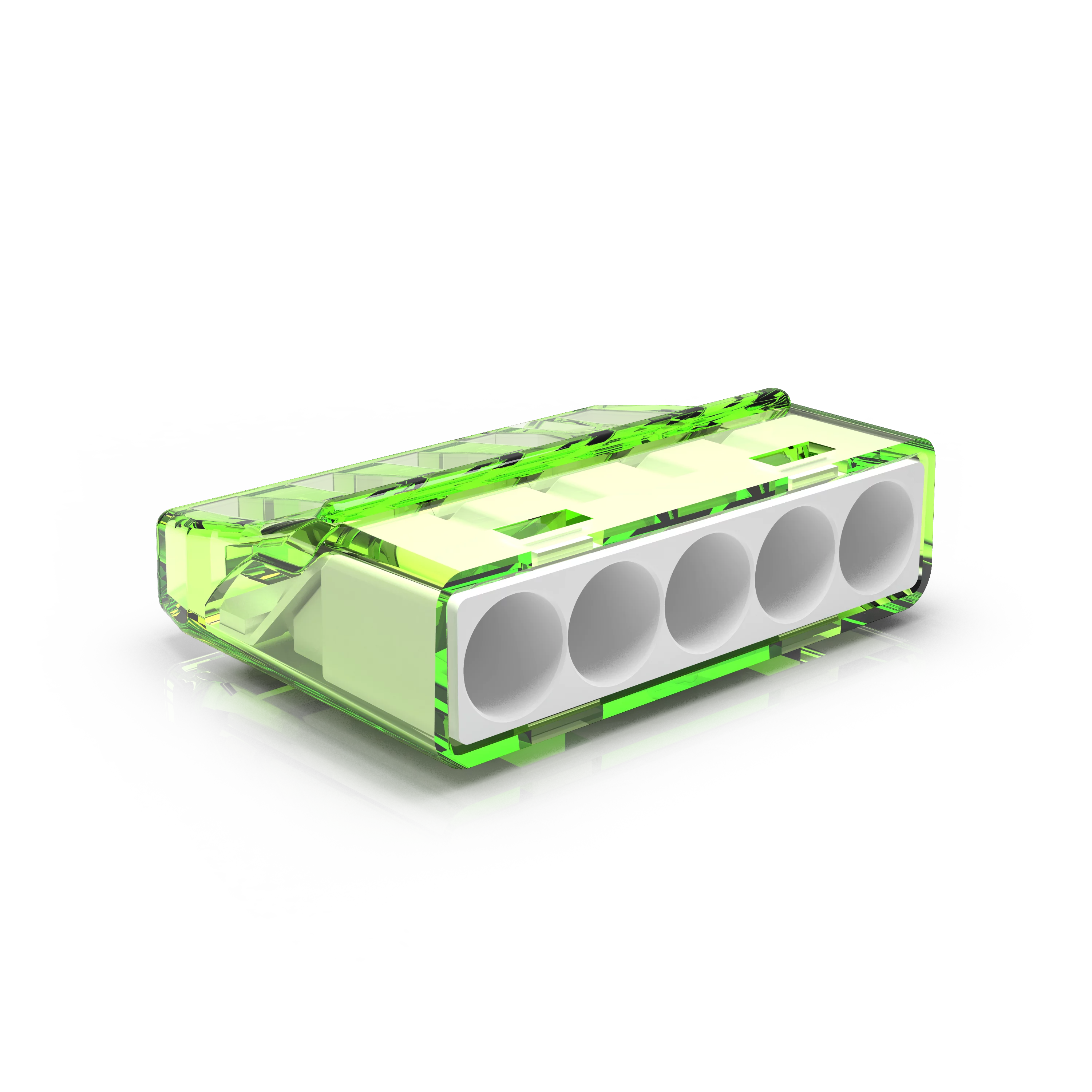 Transparante lasklem 5 voudig Conex (massief 0,5-2,5 mm²) doos 75 stuks