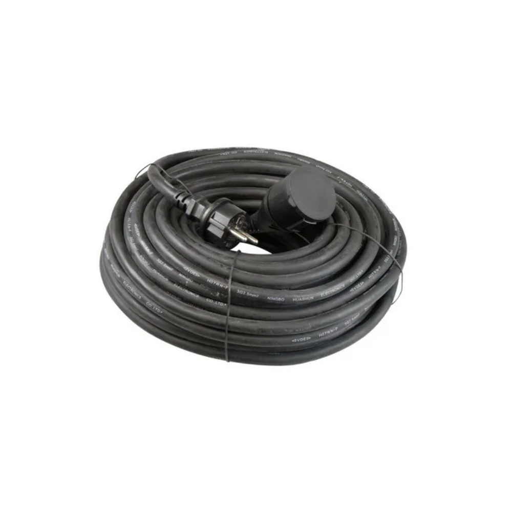 Verlengsnoer 25 meter 3x2,5 H07RN-F zwart