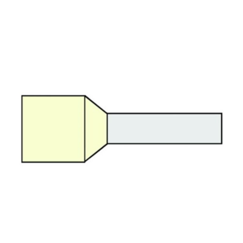 Adereindhuls 16 mm² ivoor P 12mm 100 stuks