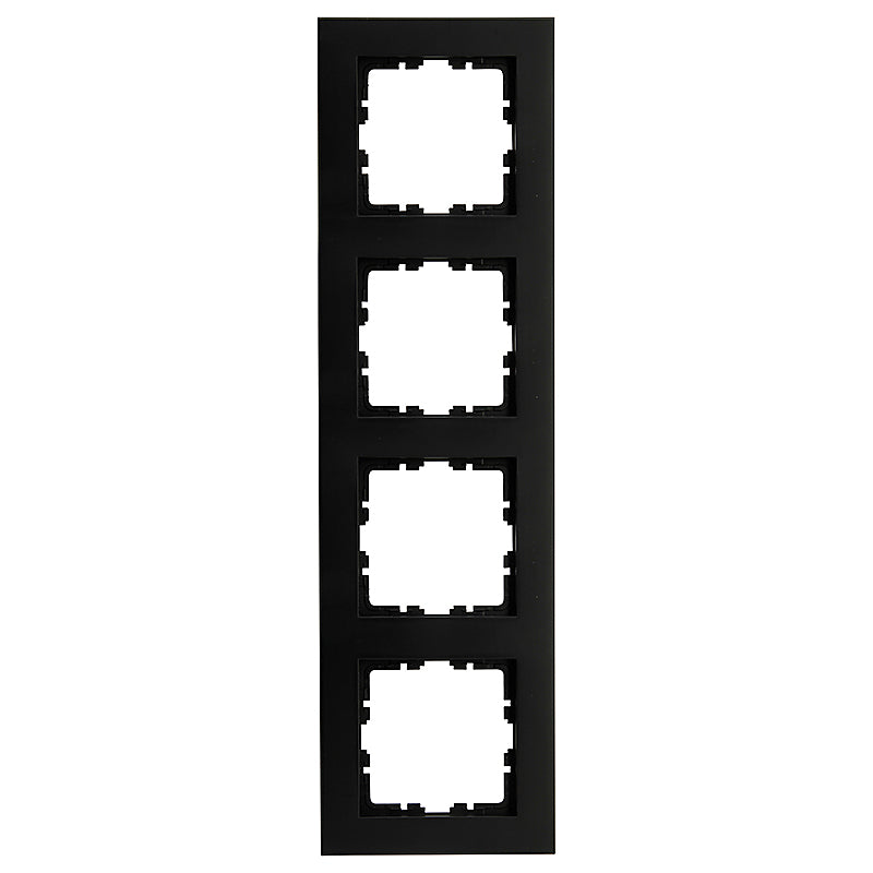 Kopp HK07 Pure - Afdekraam 4-voudig zowel verticaal als horizontaal te plaatsen mat-zwart 407150007