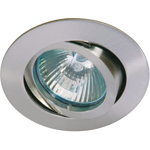 DELUNA® Aluminium-inbouwspot BAJONETT kantelbaar ijzer, geborsteld