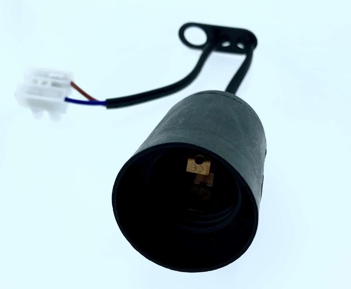 verhuisfitting E27 zwart met kroonsteen