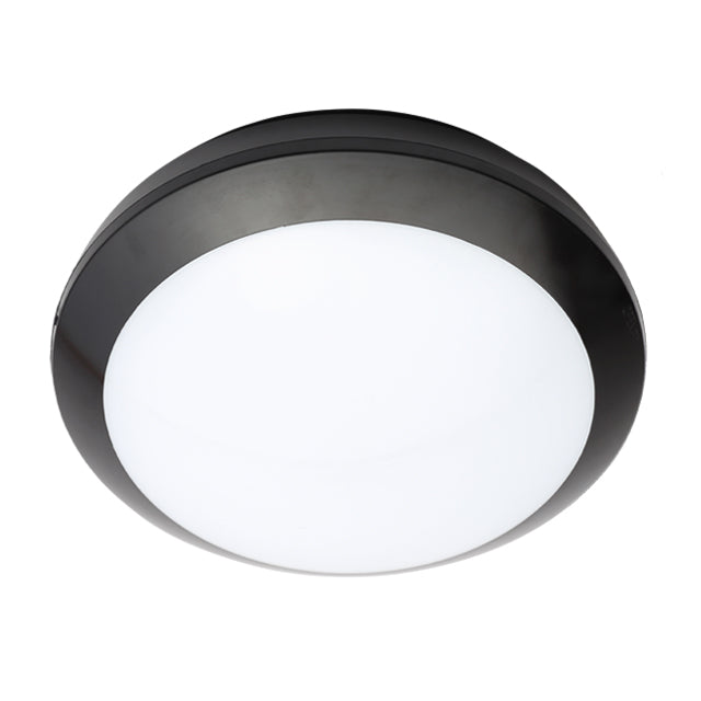 Led plafonnière 16W CCT Ø30cm met noodunit zwart