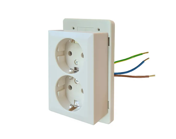 Universal junction box incl. blind cover cream