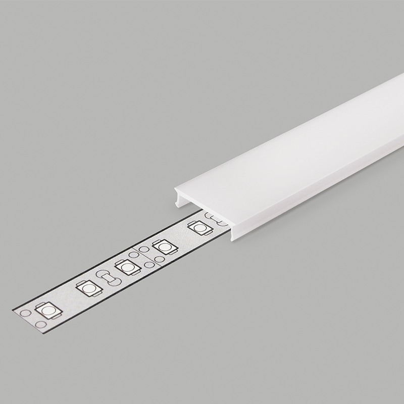 LED strip click cover zwart of wit voor profiel 16mm