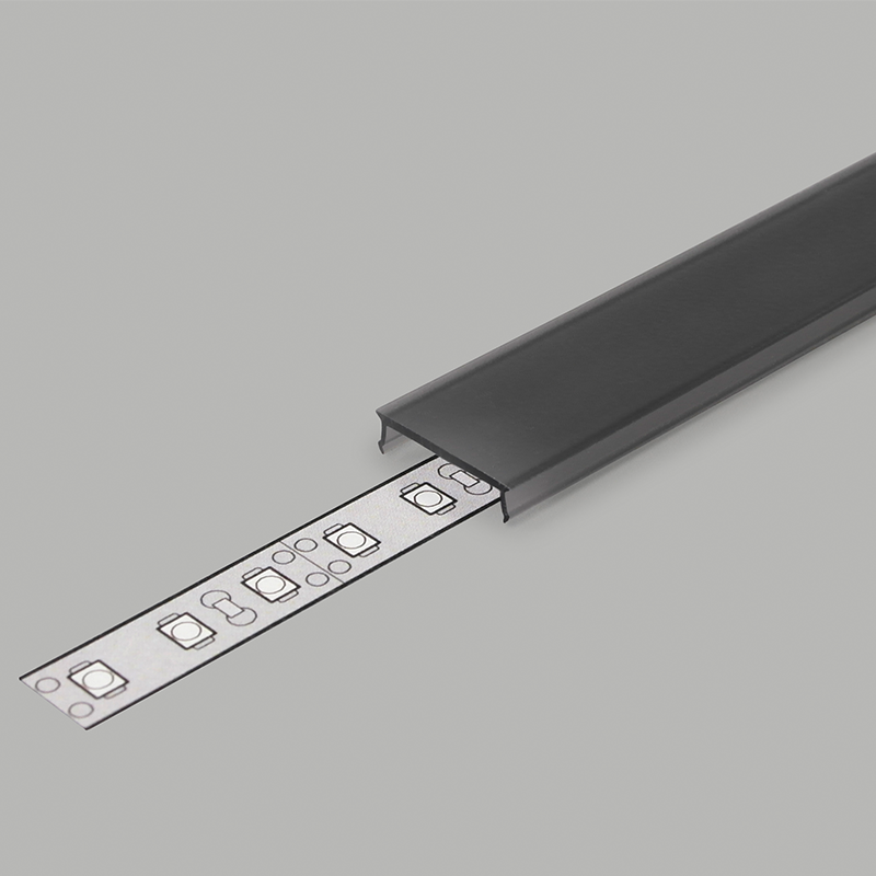 LED strip click cover zwart of wit voor profiel 16mm