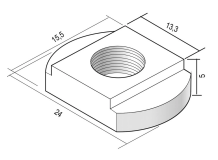 Sliding nut for cable ladder GM6