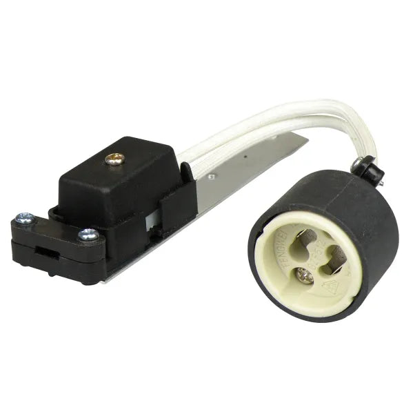 GU10 / GZ10 holder for LED spotlights, double insulated with strain relief