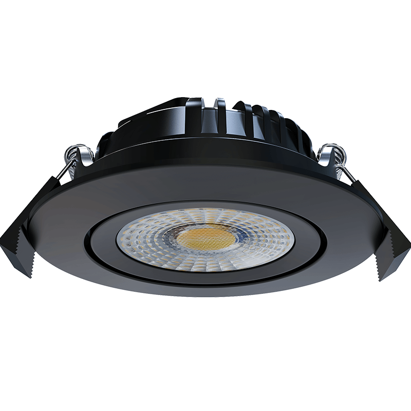 LED Inbouwspot IP65 zwart 6W CCT rond dimbaar