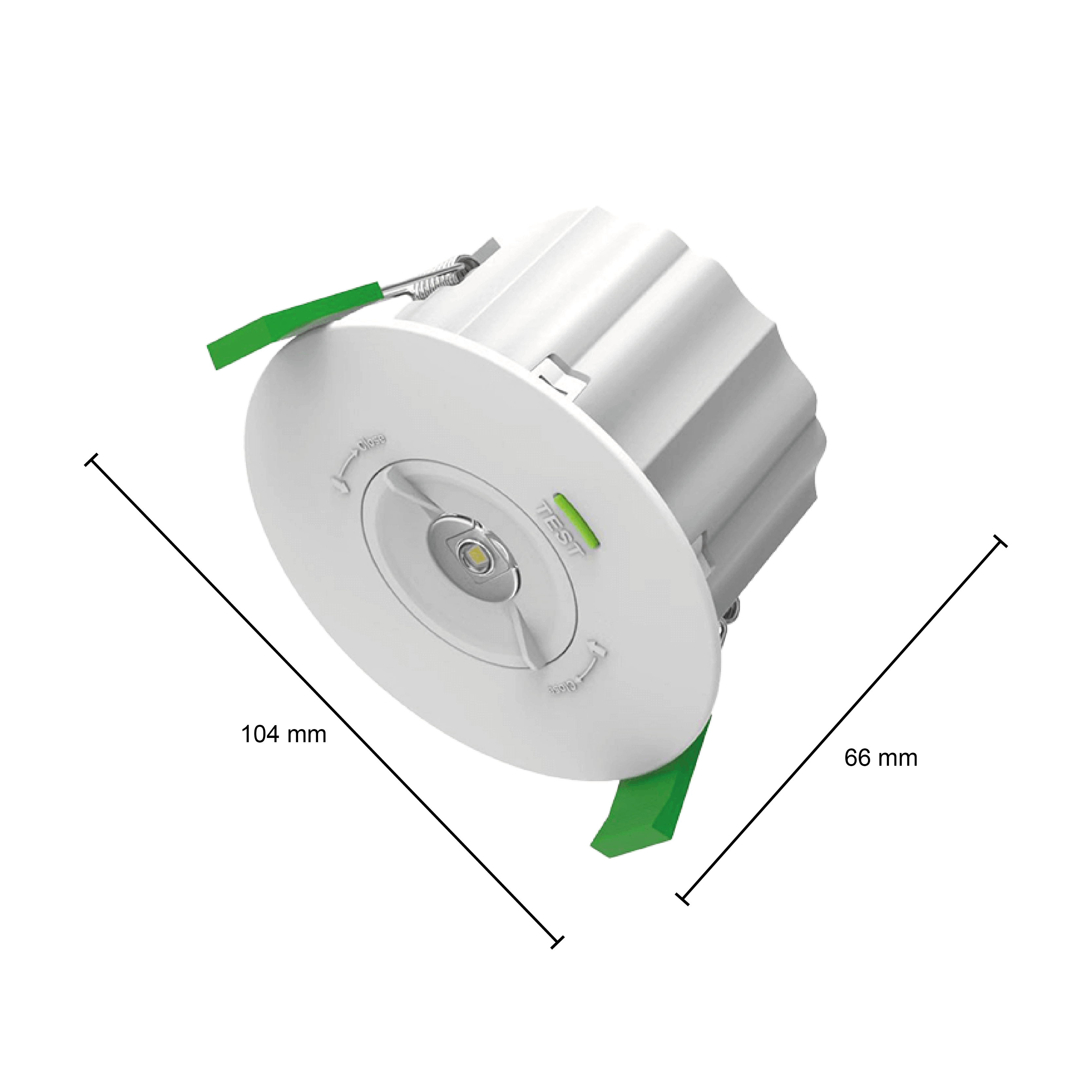 LED in/opbouw noodverlichting wit 2W