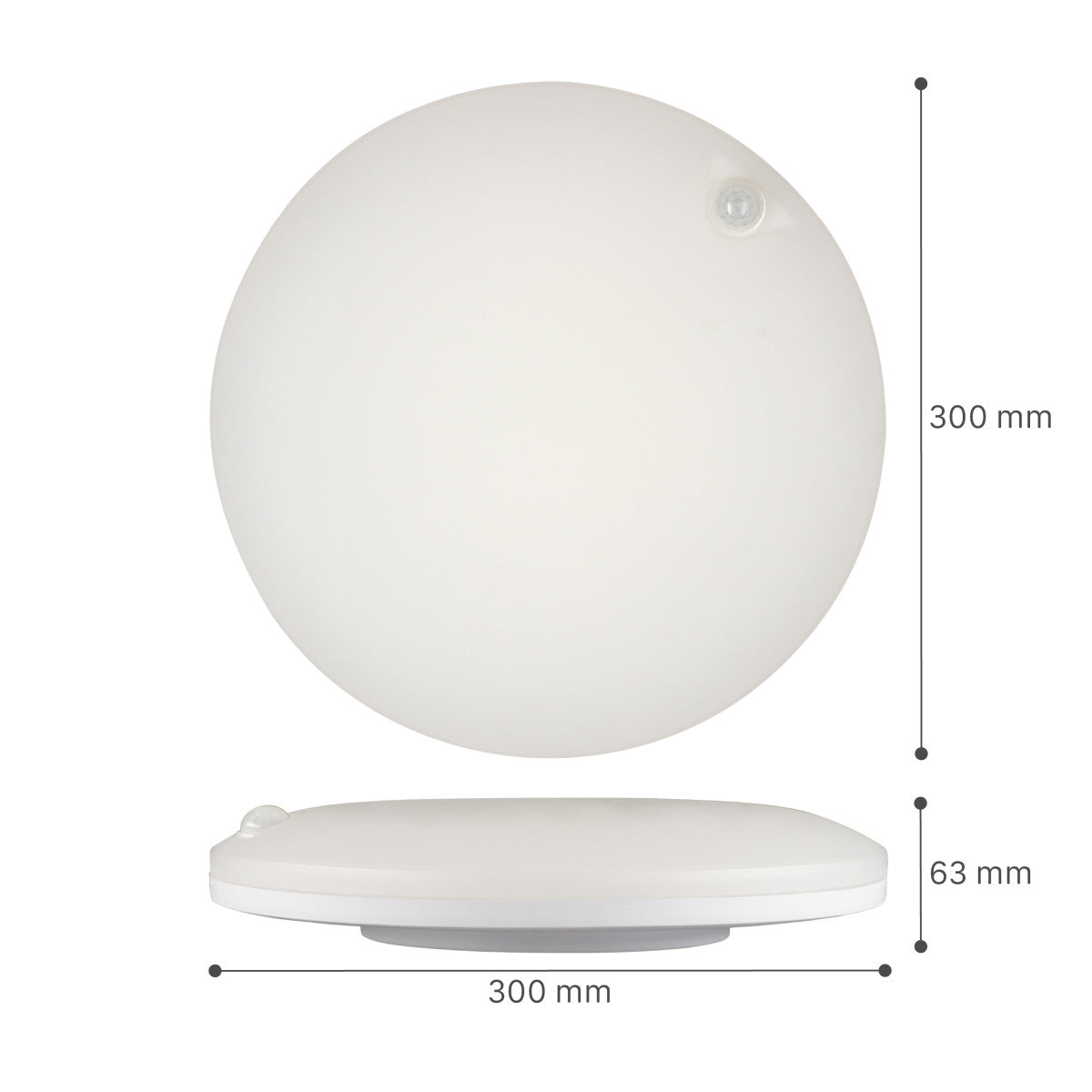 LED plafondlamp met bewegingssensor 3000K IP54 18W