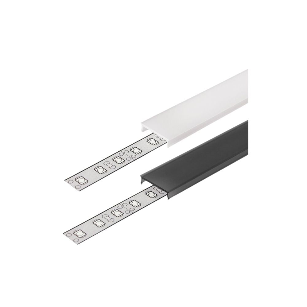 LED strip click cover zwart of wit voor profiel 16mm