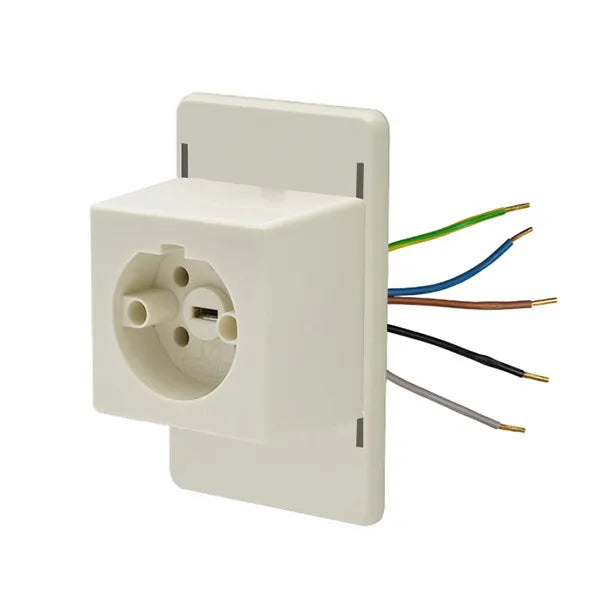 Universal junction box incl. blind cover cream