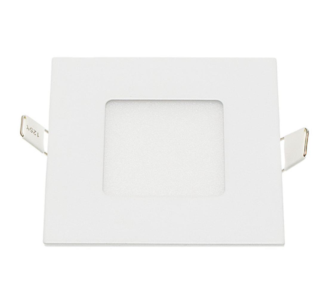 LED downlighter square 3W 85mm recessed Optonica