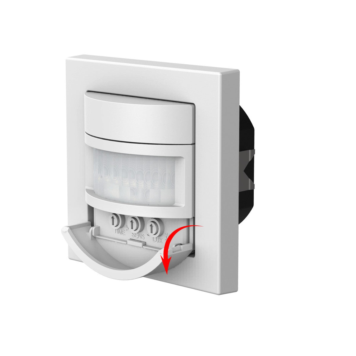 PIR sensor wandschakelaar 160° IP20 55x55mm wit