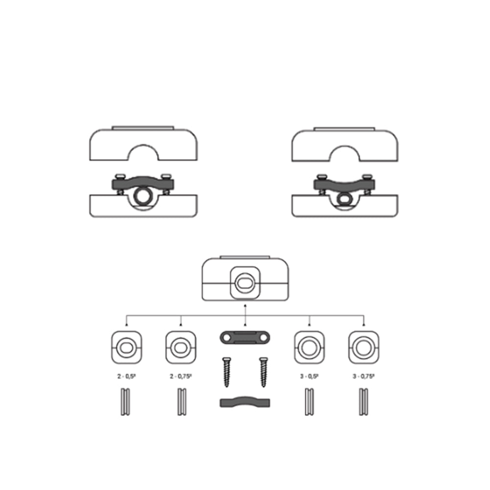 LED snoerdimmer wit 0,3-75 W iON Industries 83x35x18 mm RAL 9016
