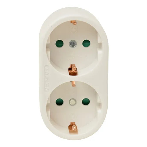 Distribution plug + RA 2V horizontal white