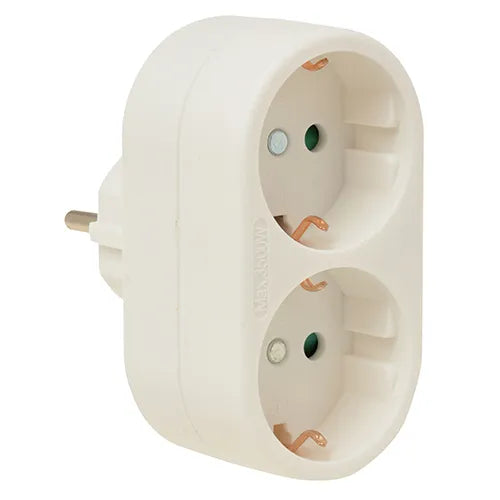 Distribution plug + RA 2V horizontal white