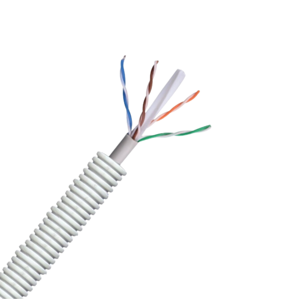 Voorbedrade buis 16 mm UTP CAT 6 4x2xAWG23/1 rol 100 meter