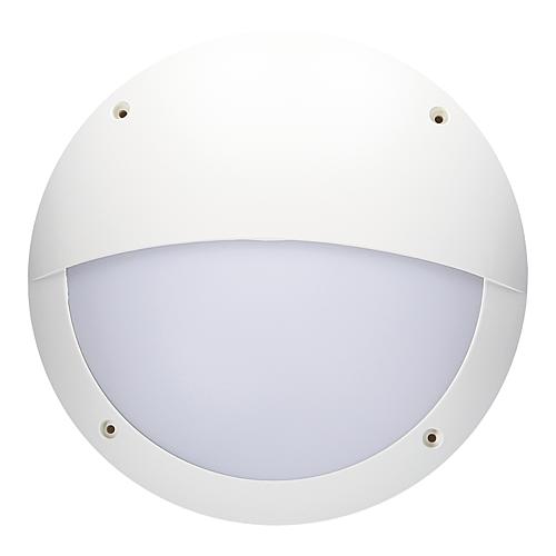 Wand- en plafondlamp rond, IP66, wit met 2 afdekkingen e27 fitting EGB