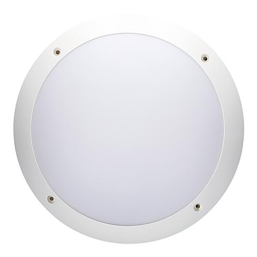 Wand- en plafondlamp rond, IP66, wit met 2 afdekkingen e27 fitting EGB