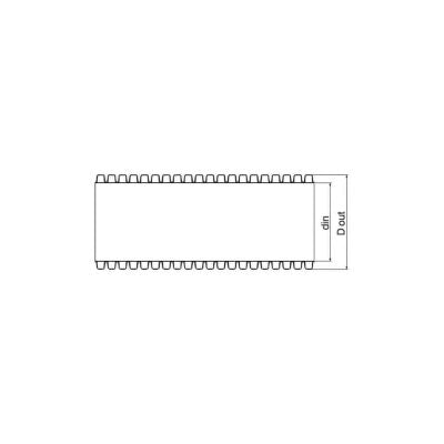 Kabelflex Schut- mantelbuis 75mm (50 meter) Flexibele dubbelwandige PE kabelbeschermbuis met trekdraad