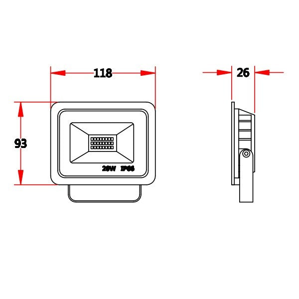 20w floodlight maten