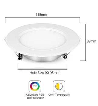 Milight downlighter 6W RGB+CCT