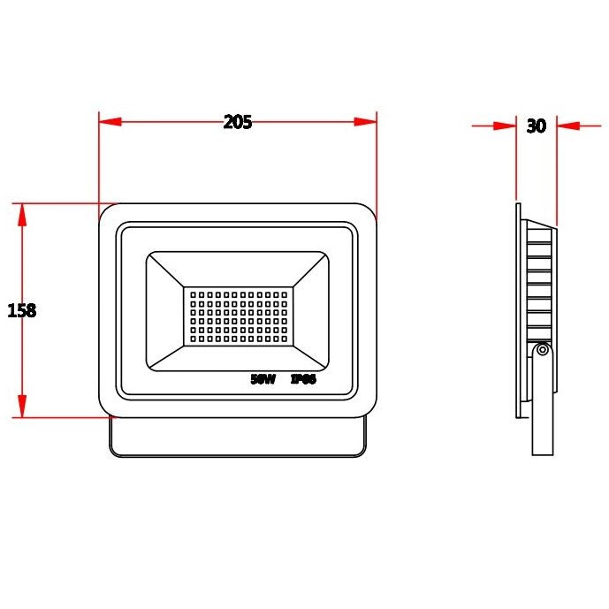 50w floodlight maten