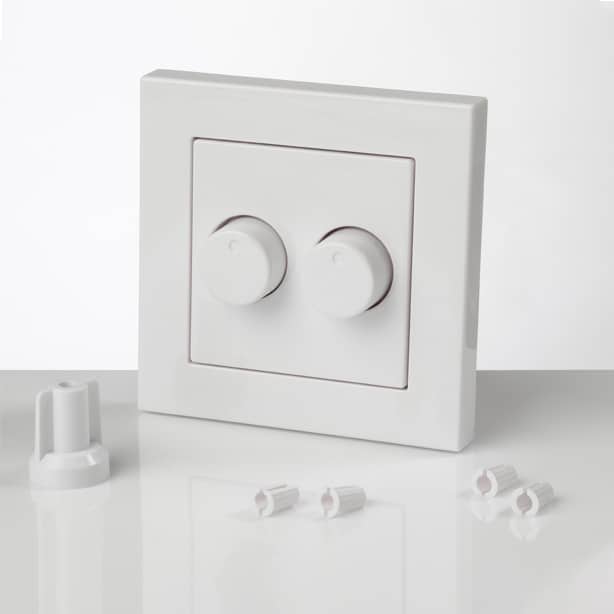 Duo LED Dimmer IDD2x200w (afdekplaten set-1)