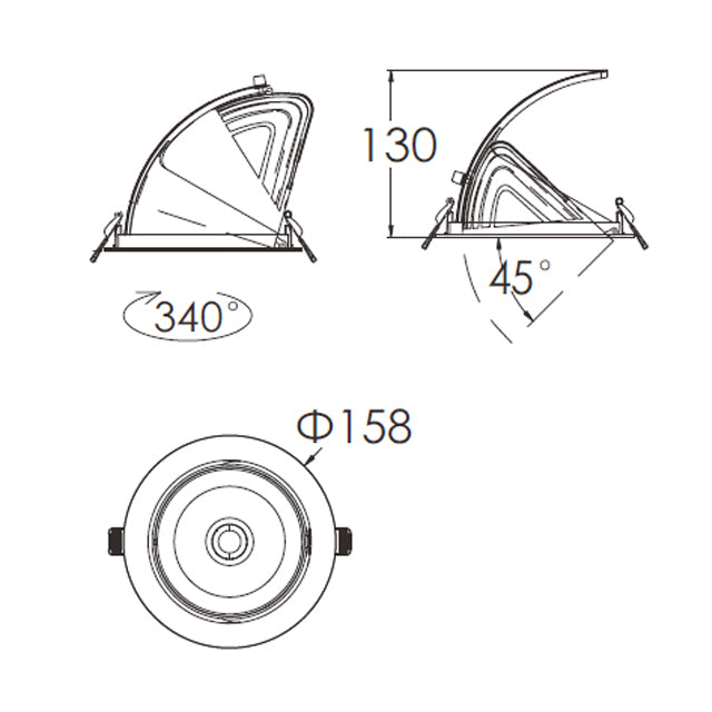 Kantelbarespot 3000K maten