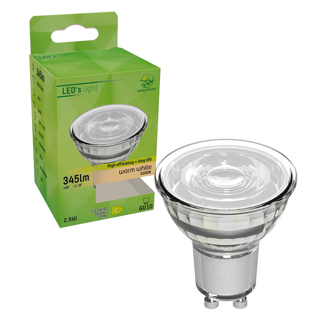 LED-spot GU10 warm 3000K 2,5W 345LM