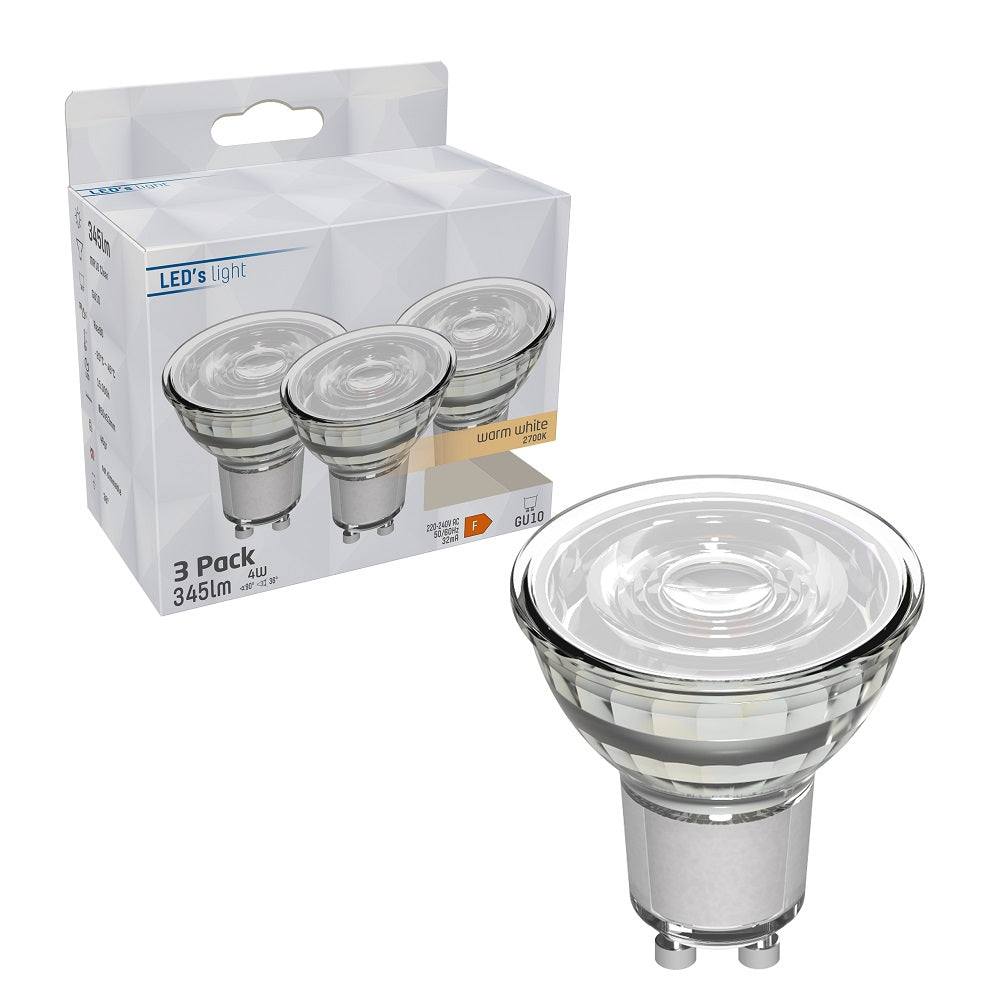 LED-spot GU10 warm-wit 2700K (3-pack)