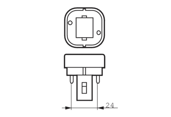 Lampvoet PLC G24d-1