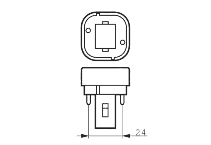 Lampvoet PLC G24d-2