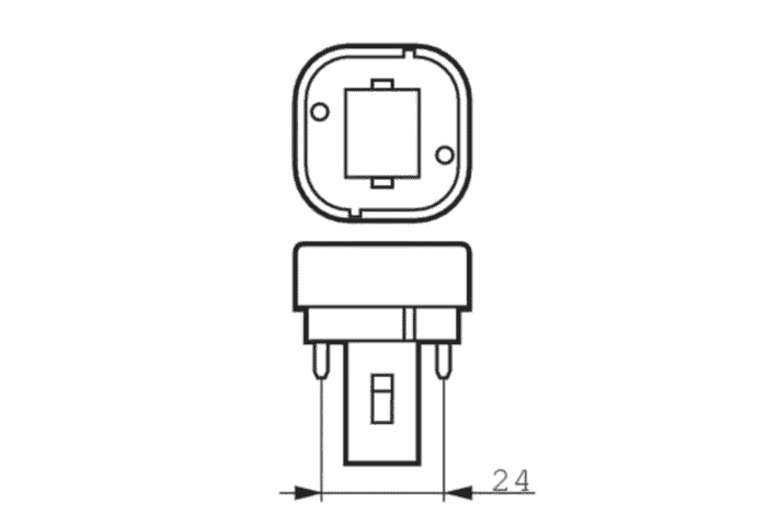 Lampvoet PLC G24d-3