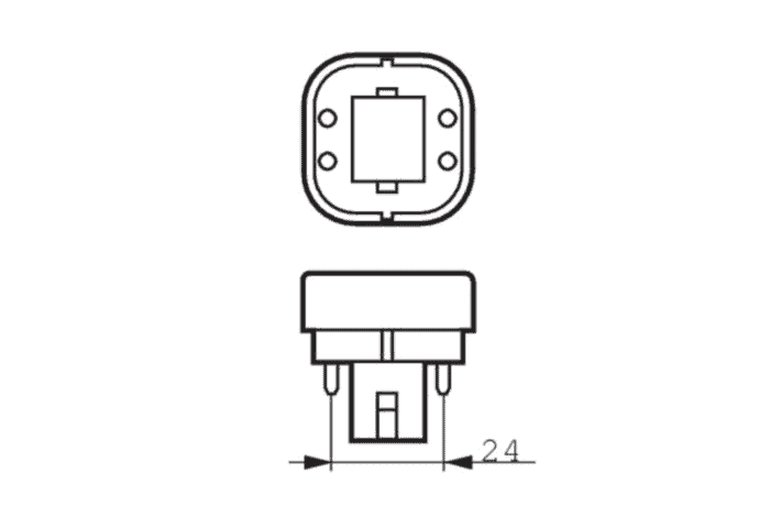 Lampvoet PLC G24q-1