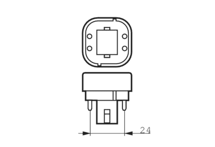 Lampvoet PLC G24q-3