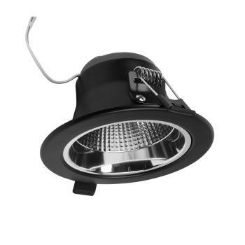 Led downlighter zwart reflector 10W 113mm IP22 dimbaar CCT zaagmaat 90mm