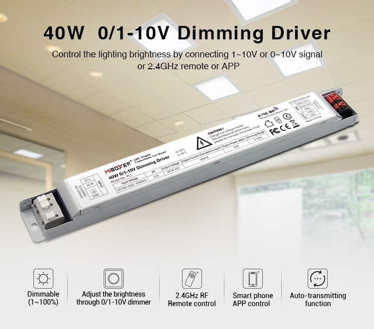 Milight 40w dimbare driver 0:1-10 volt