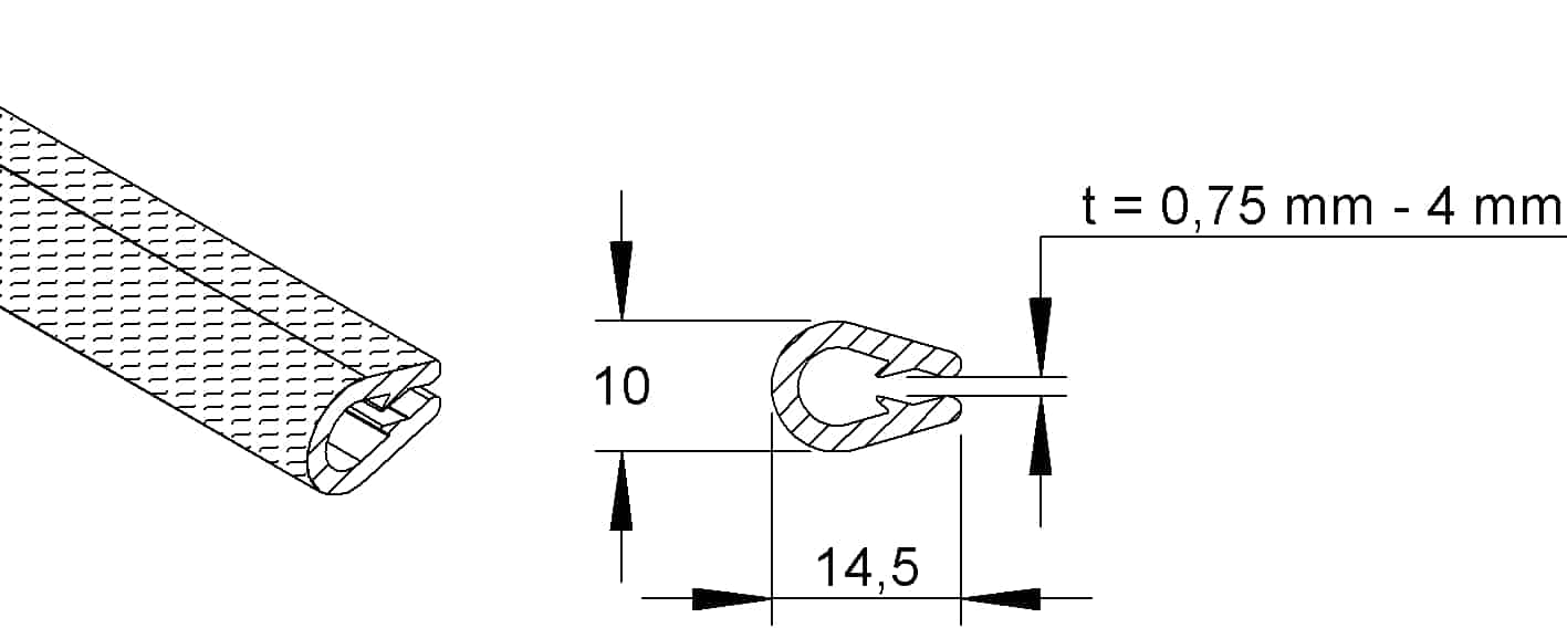 Niedax beschermband 10M b