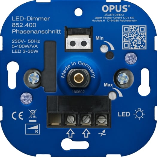 OPUS draaidimmer 5 - 100 VA LED 3 - 35 W fase-aansnijding