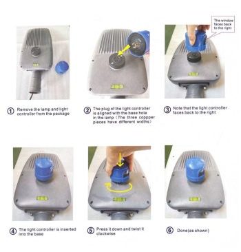 Instructie plaatsing photocell sensor op armatuur