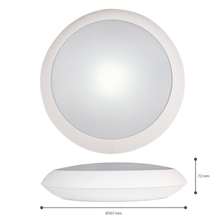 Plafondlamp 15W 2050lm CCT IP66.