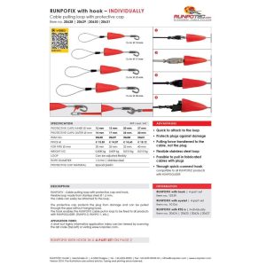 Runpo Runpofix Kabeltreklussen met haak, 4-delig 10159